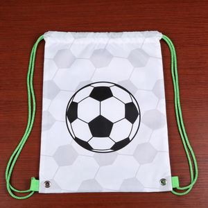 Sac de sport personnalisé avec logo, sac à cordon en polyester pour le basketball, le marathon, les voyages, pliable, sac à chaussures en nylon imperméable, portable - Product Image 3