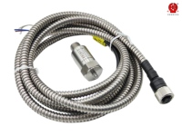 Transmisor de Vibración Integrado 4-20mA, Sensor de Velocidad Piezoeléctrico 0-50mm/s, Salida RMS 24VDC, IP66, Metálico, -40~65°C
