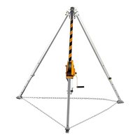 Trépied de sauvetage JNDO en aluminium certifié CE jusqu'à 1000kg avec treuil manuel robuste avec fonction de verrouillage automatique Kit de sauvetage d'urgence