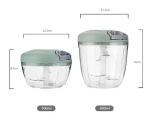 Procesador Manual de Alimentos, Picador de Verduras Portátil, Picador de Ajo con Cuerda, Cortador de Cebolla para Verduras - Product Image 5