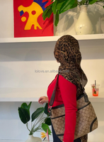 Écharpe Hijab en Voile de Viscose et Rayonne de Haute Qualité Logo Personnalisé Imprimé Floral Léopard Plissé Long Châle Ethnique Modal Musulman Excellent