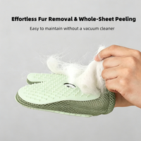 Gants de toilettage multifonctionnels portables 2026 avec fonction pulvérisation, anti-statiques, écologiques, pour l'élimination des poils de chats et chiens, et massage