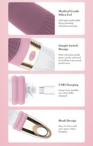 Силиконовый скребок для ванны с зарядкой от USB, электрическая щетка для ванны, звуковая отшелушивающая Водонепроницаемая длинная щетка для душа с ручкой - Product Image 3