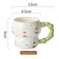 Mug en verre créatif peint à la main, gaufré, résistant à la chaleur, motif dessin animé, compatible micro-ondes, résistant aux hautes températures, pour petit-déjeuner de mariage, lait