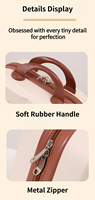 Mini Valise Rigide en ABS, Sac de Voyage pour Maquillage, Blanc Nacré, Fermeture Éclair Métallique, Cadeaux de Retour pour Anniversaire