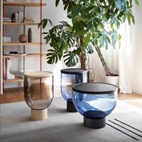 Table basse ronde en verre trempé - Design moderne, mobilier de maison le plus vendu avec un style unique