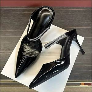 Sandalias elegantes de mujer con punta en pico, tacón de aguja, plantilla con soporte de arco, forro y suela de goma, ideales para bodas, fiestas y eventos formales. - Product Image 6