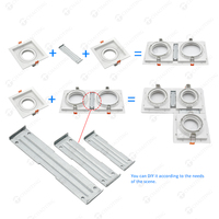 Boîtier encastré en plastique ABS pour spot halogène, support de lampe MR11 MR16 PAR30 AR111, module LED, luminaire encastré