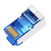 Connecteur Ethernet RJ45 blindé 8 broches GLGW, fiche mâle 8P8C STP FTP Cat5e Cat6, alliage de cuivre plaqué or, haute conductivité, durable