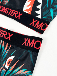 Conjunto de Ropa Interior de Poliéster para Mujer al por Mayor OEM, Bóxers y Sujetadores con Estampado Personalizado y Logotipo en la Cintura, Conjuntos de Sujetador y Pantalones Cortos para Mujer - Product Image 5