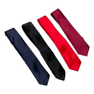 Juego de 6 Corbatas de Poliéster de 5 cm, Estilo Simple, para Regalos Promocionales, Unisex para Adultos - Product Image 1