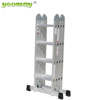 Échelle aluminium Vente en gros Échelle télescopique pliable en aluminium de haute qualité Échelle à chevrons polyvalente