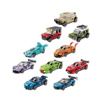 Vente en gros de modèles de voitures éducatifs et décoratifs pour enfants, tendance et à la mode, avec blocs de construction sportifs Huili à quatre compartiments, en ABS, échelle 1:32, idéal comme cadeau.