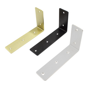 Soporte de Esquina de Placa Ancha Jin Aoding, Soporte de Estante Reforzado en Forma de L de Acero Inoxidable, Soportes de 90 Grados - Product Image 1