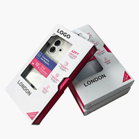 Boîte à tiroir coulissant en papier carton extra au détail pour emballage de coque de téléphone portable Boîte de coque de téléphone de luxe de marque avec logo personnalisé
