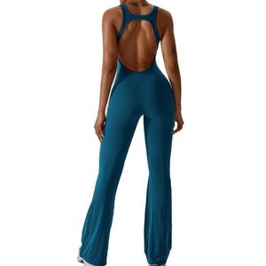 Mono deportivo acampanado para mujer, con efecto levanta glúteos, para gimnasio, ejercicio, yoga y fitness casual, con espalda hermosa - Product Image 5