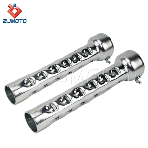 Knalpot baja sepeda motor, 2 buah 8 inci 200mm peredam suara dapat dilepas untuk Harley Honda Yamaha India 2 "OD Drag - Product Image 5