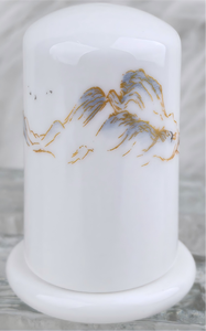 Service de Table Complet en Porcelaine Fine avec Motif Paysage Doré Peint à l'Encre – Idéal pour Hôtels, Restaurants, Dîners et Banquets de Mariage - Product Image 6