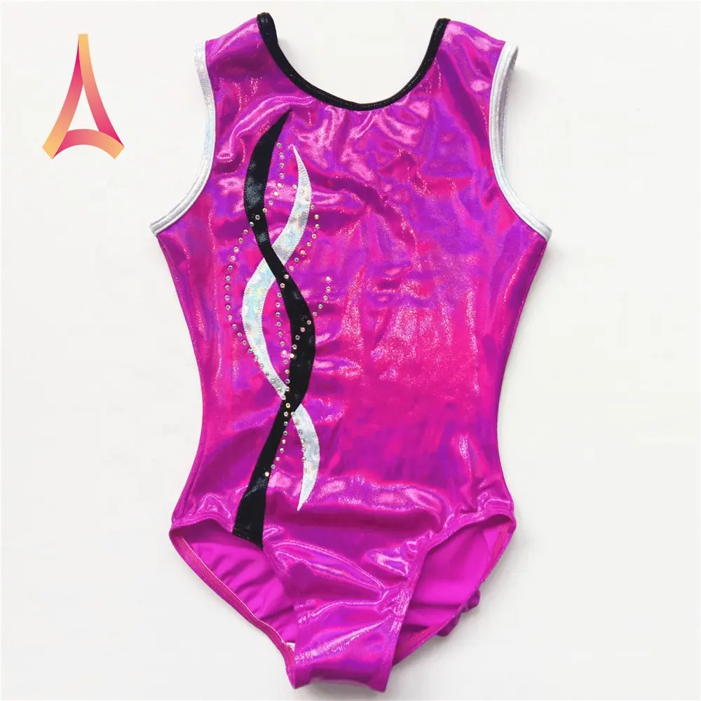 Meisjes Gymnastiek Outfit Magenta Roze Maillots Voor Meisjes Gymnastiek