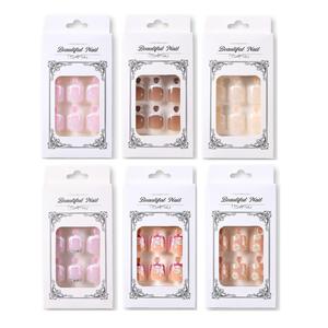 24 <span class=keywords><strong>faux</strong></span> ongles de pieds courts carrés en <span class=keywords><strong>gel</strong></span> souple faits à la main en France, rose nude, couvrant entièrement les ongles de pieds, pointes d'ongles de pieds - Product Image 1