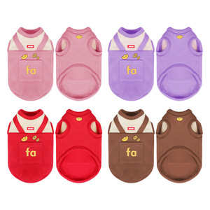 Nouvelles tenues chaudes pour chats automne/hiver, sweat-shirt pour chien, faux deux-pièces, gilet coupe-vent en fausse fourrure courte style dessin animé pour chats. - Product Image 5