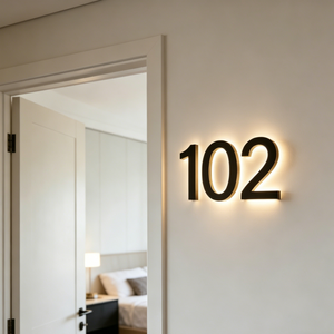 ป้าย<span class=keywords><strong>เลข</strong></span>ที่บ้าน LED 3 มิติ สำหรับภายนอกอาคาร สูง 5 นิ้ว พร้อมไฟส่องสว่าง กันน้ำ IP65 สำหรับตกแต่ง ใช้พลังงานไฟฟ้ากระแสตรง - Product Image 4