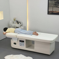 Fauteuil de spa multifonctionnel moderne en acier inoxydable réglable électriquement pour soins capillaires et bain de pieds, table de massage d'hydrothérapie en céramique