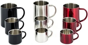 แก้วกาแฟสแตนเลส 304 แก้วมีหูจับเดี่ยว แก้วน้ำเด็กอนุบาลมีหูจับเดี่ยว - Product Image 3