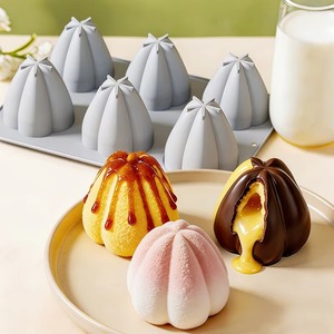 Factory Customizable 6 Cavity Bud Shape Silicone Mousse <b>Cake</b> <b>Mold</b> LFGB Platinum Non Stick BPA Free <b>Cake</b> Making Tool - Product Image 1