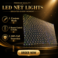 Zweifarbige LED-Netzlichter mit Fernbedienung für Außenbereich, Einzelhandel, Feiertagsdekoration, Zaun, Busch, Baum, Projektbestellungen