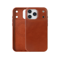 Étui en cuir durable certifié LWG pour iPhone 18 Pro Max Duo, conforme à la norme REACH, coque de téléphone écologique