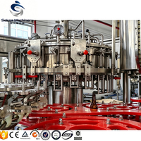 Ligne d'embouteillage de bière en bouteilles de verre entièrement automatique Sokos 1500BPH pour une usine complète d'embouteillage et d'emballage de bière