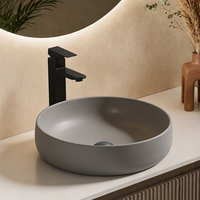 Lavabo en céramique Kidoir mat de couleur unie, à poser sur comptoir, couleurs personnalisables, ovale, rond, rectangulaire, vente en gros, OEM, ODM
