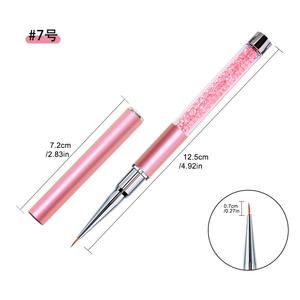 高品质美甲内胆刷专业水晶玻璃水钻手柄美甲内胆绘图工具刷 - Product Image 5