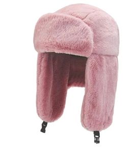 Mode Winter Plüsch Pelz Verdicken Mütze Warme Windschutz Skifahren Radfahren Kappe <span class=keywords><strong>Pilot</strong></span> Cap Ohren klappe Winter mütze Unisex - Product Image 1
