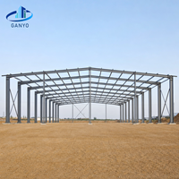Bâtiment en structure légère en acier pour l'équipement agricole et l'élevage, cadre métallique galvanisé durable, usine Foshan Ganyo Chine