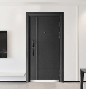 Puerta de Seguridad de Acero Moderna, Gran <span class=keywords><strong>Venta</strong></span>, Anti-Robo, <span class=keywords><strong>Entrada</strong></span> Principal para Casa, Superficie Acabada y Opciones Personalizadas para <span class=keywords><strong>Entrada</strong></span> - Product Image 4