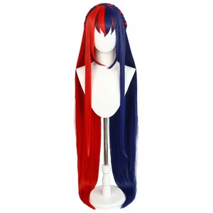 Peluca de pelo largo y liso azul y rojo resistente al calor para cosplay de <span class=keywords><strong>Alear</strong></span> de Fire Emblem Engage para mujer GAHC-071 - Product Image 5