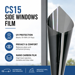 Film teinté carbone noir profond haut de gamme, couleur stable, sans décoloration, longue durée de vie, film céramique, nouvelle marque <span class=keywords><strong>Solax</strong></span>, film pour vitres de voiture - Product Image 1