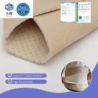 Tissu composite en velours perforé personnalisable avec mousse, tissu en velours doux laminé avec mousse et tissu tricoté pour orthèses corporelles