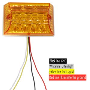 Lampe de camion étanche 12-24V cinq couleurs d'avertissement facultatif LED feux de position latéraux avec quatre fils - Product Image 1