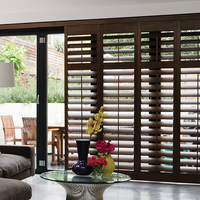 Persianas de Madera y PVC Hechas a Medida para Puertas y Ventanas Corredizas, Persianas de Madera Real