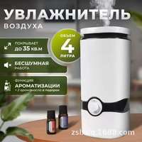 Humidificateur ultrasonique de bureau 4L avec fonction de temporisation et diffuseur d'aromathérapie domestique en céramique plastique