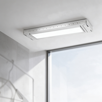 Séchoir à linge électrique HK13B pour plafond avec lumière LED intégrée, commande vocale, capacité de charge de 138 kg, pour balcon, intérieur, maison