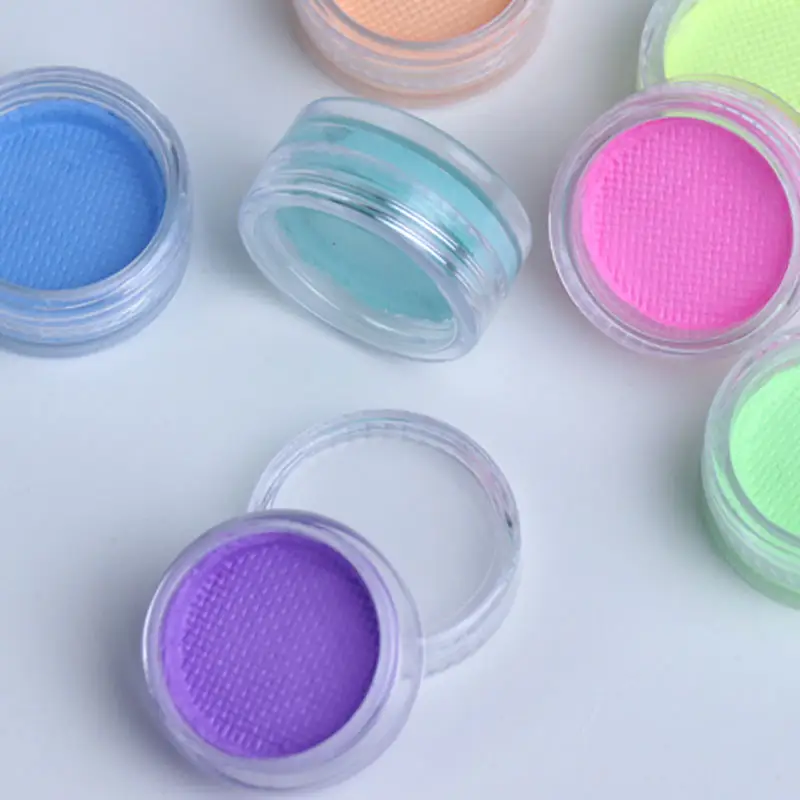 Pastel chalk color Macaroon uv neon face color water based Face Body Paint for make up