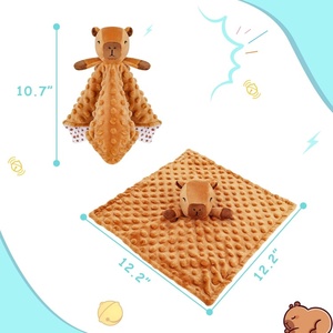 Copertina Sensoriale per Neonati a Forma di Capibara in Peluche Certificata CPC con Tessuto Minky a Pois per lo Sviluppo Sensoriale del <span class=keywords><strong>Neonato</strong></span> OEM - Product Image 5