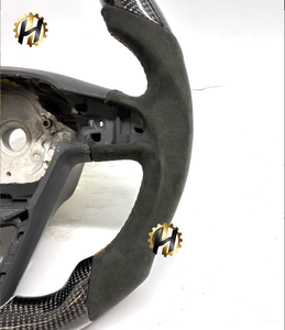 Volante Deportivo Cobra MK3 para Seat <span class=keywords><strong>Cupra</strong></span> Ateca, de Fibra de Carbono, con 3 Radios, 35 mm de Diámetro, Agarre PU, Ajuste Personalizado - Product Image 4