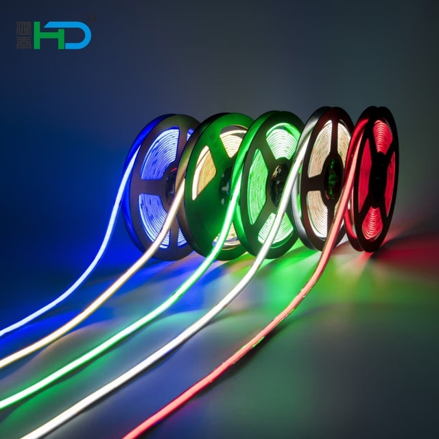 RGBIC COB LED Strip NFC Connectivity Technology 5mm PCB Width Lamp Body Material Side View RGB Cob LED Strip