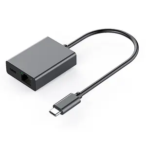 Adaptor USB tipe-c ke Ethernet, kartu jaringan USB tipe-c ke RJ45 Lan Adapter 100/1000Mbps Lan kabel internet untuk ponsel Laptop