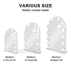 Gương trang điểm bán buôn, gương mỹ phẩm có đèn LED, gương trang điểm hình vòm, gương có đèn LED, gương trang điểm tùy chỉnh - Product Image 2